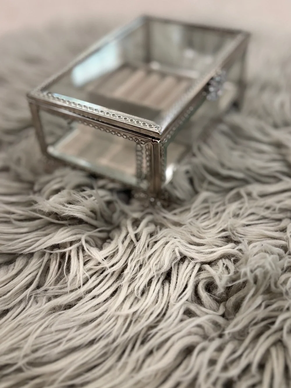 Luxury Diamond Encrusted Silver Jewelry Box